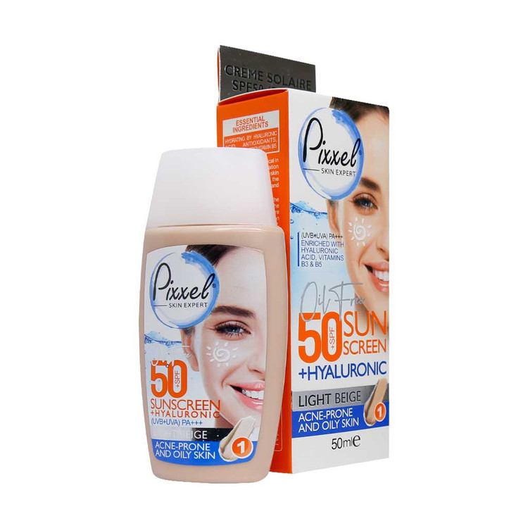 کرم ضد آفتاب پیکسل +SPF50 پوس چرب و جوش دار و مختلط