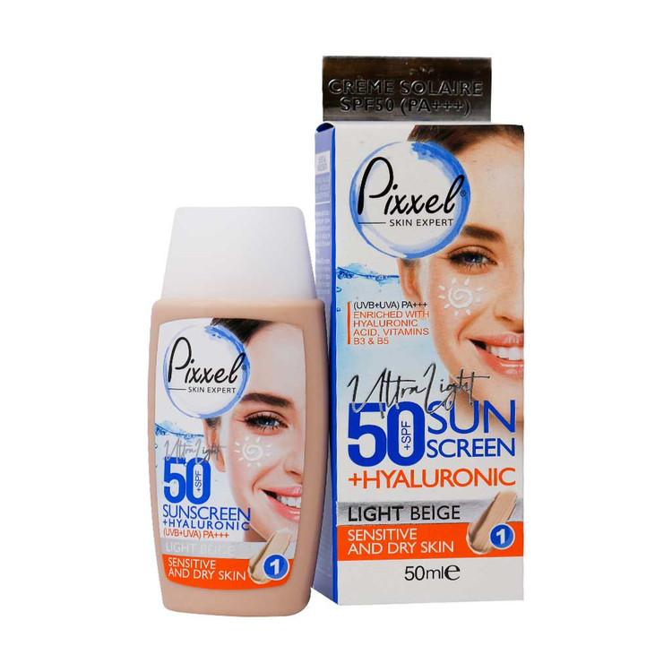 کرم ضد آفتاب پیکسل +SPF50 پوست خشک تا نرمال و حساس