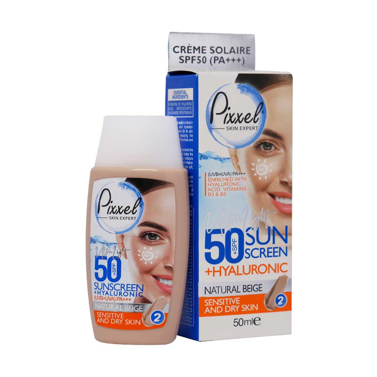کرم ضد آفتاب پیکسل +SPF50 پوست خشک تا نرمال و حساس