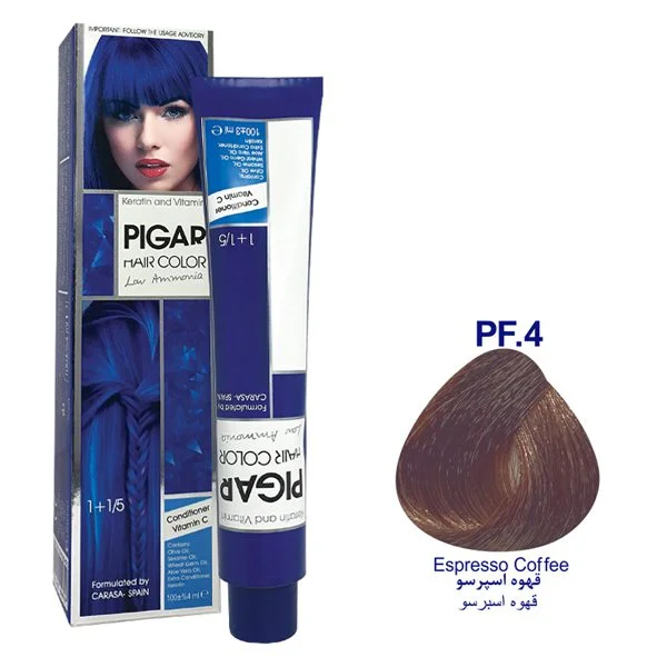 رنگ مو پیگار قهوه اسپرسو شماره Pigar PF.4
