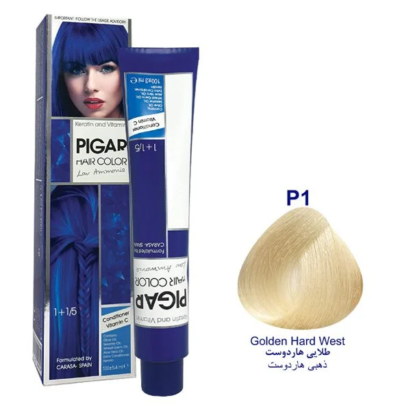 رنگ مو پیگار طلایی هاردوست شماره Pigar P1