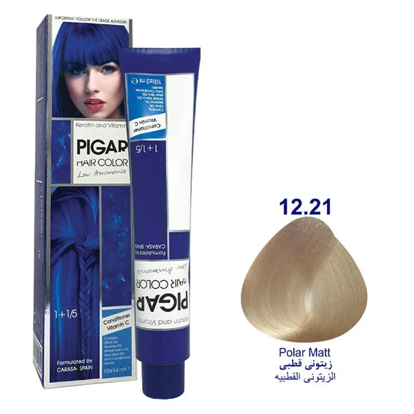 رنگ مو پیگار زیتونی قطبی شماره Pigar 12.21