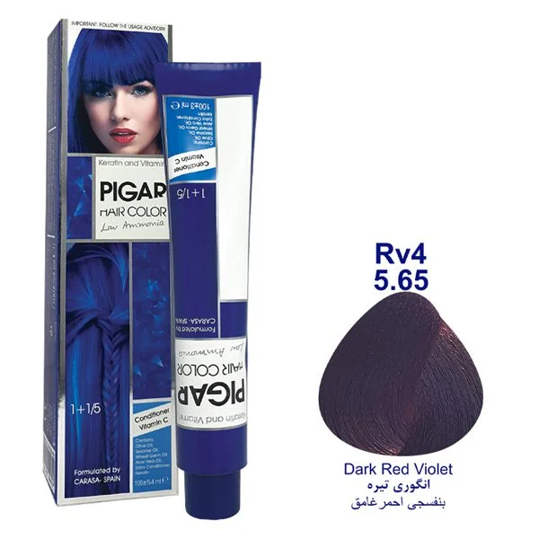 رنگ مو پیگار انگوری تیره شماره 5.65 Rv4 Pigar