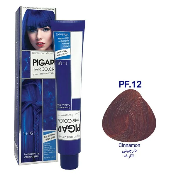 رنگ مو پیگار دارچینی شماره Pigar PF.12