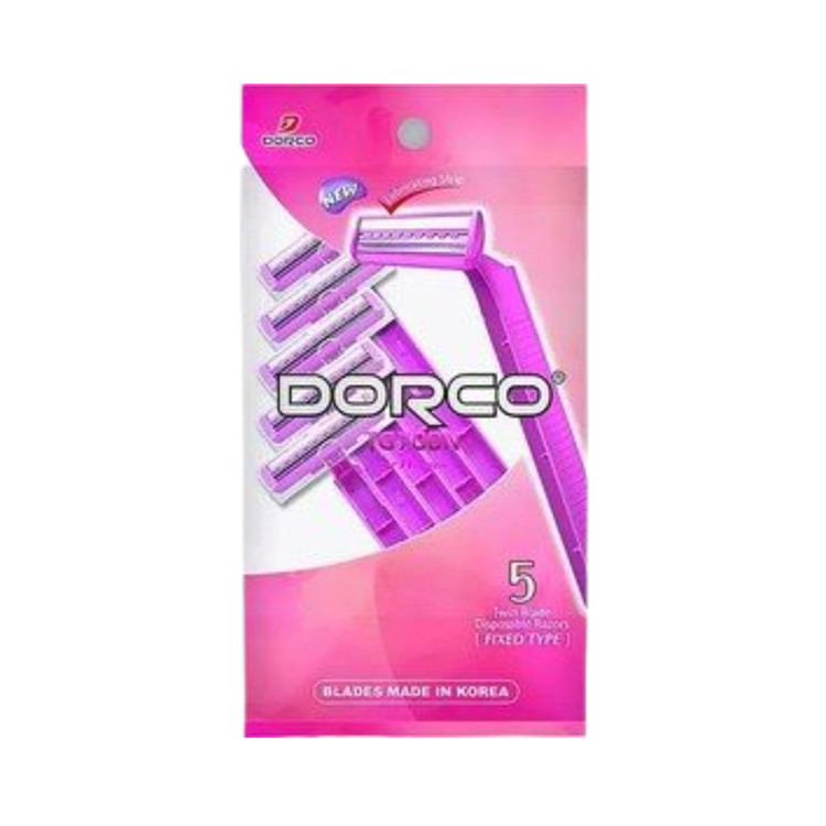 خود تراش یکبار مصرف دو لبه زنانه دورکو مدل TG708PK ( بسته 5 عددی )
