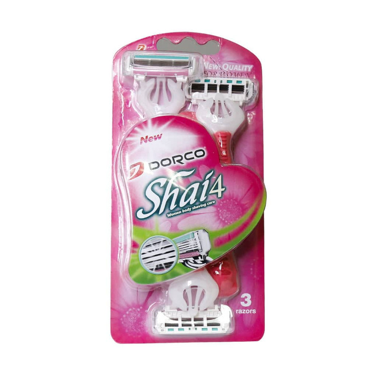 خودتراش 4 لبه زنانه دورکو مدل shai 4 ( بسته 3 عددی )