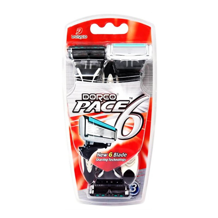 خودتراش 6 لبه مردانه دورکو Pace 6 ( بسته 3 عددی )