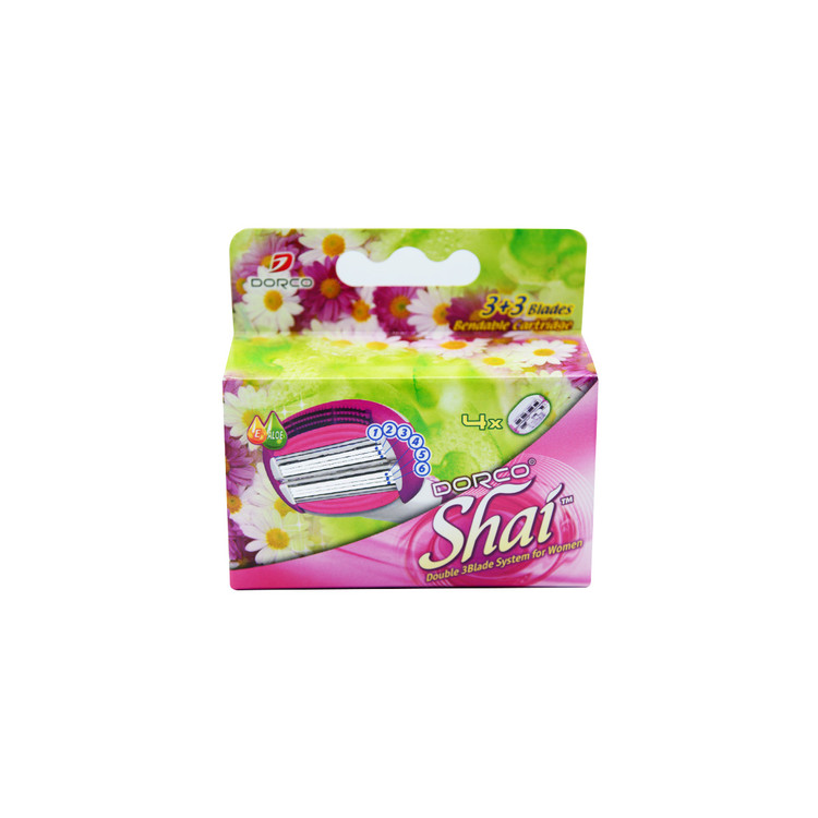 تیغ یدک 6 لبه زنانه دورکو مدل shai ( بسته 4 عددی )