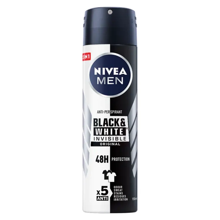 اسپری بدن 48 ساعته BLACK & WHITE INVISIBLE ORIGINAL مردانه نیوآ