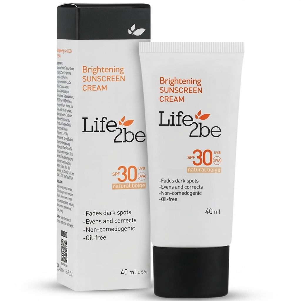 کرم ضدآفتاب ضد لک و روشن‌کننده لایف تو‌بی Life 2be (SPF30)