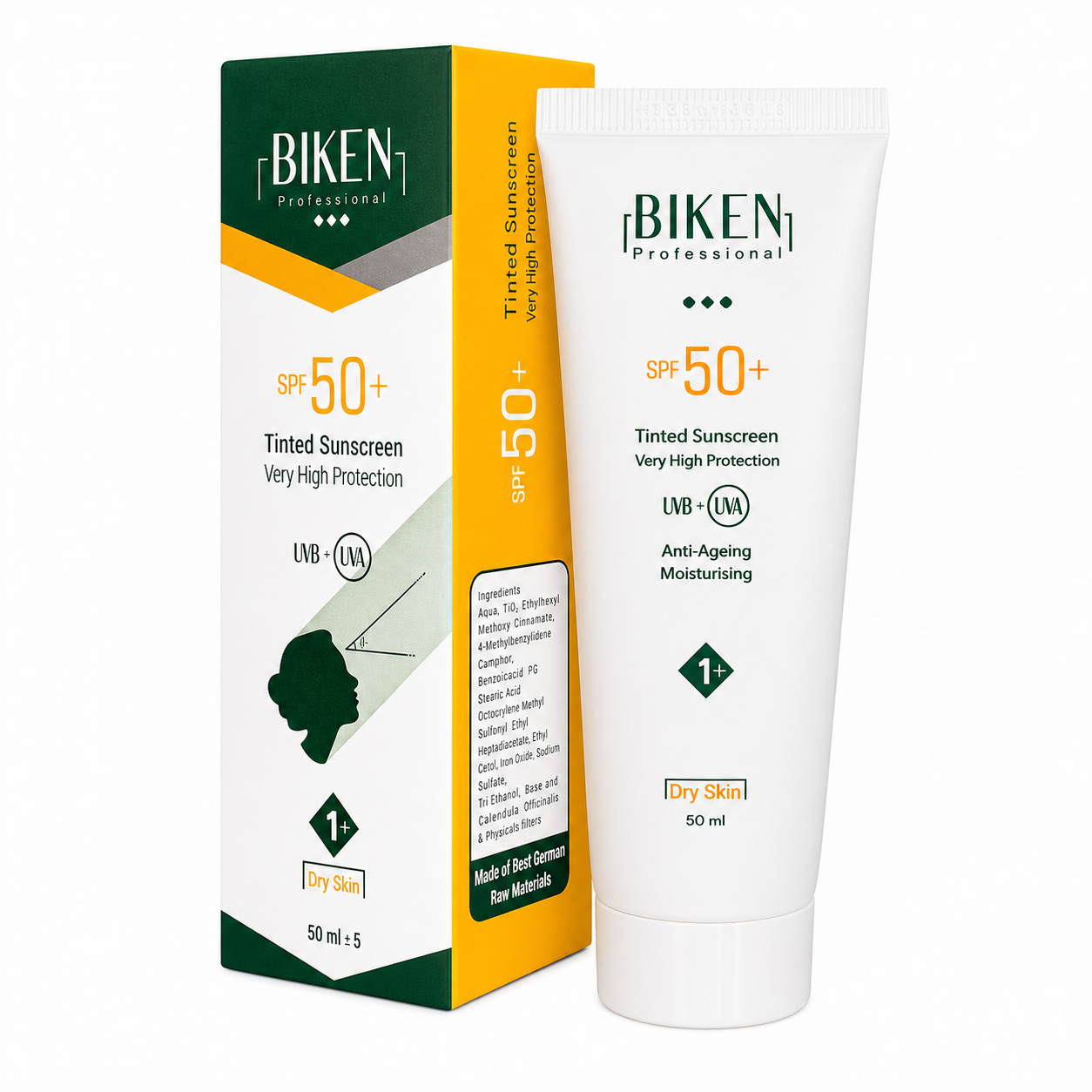 کرم ضد آفتاب رنگی بیکن مناسب پوست خشک SPF50